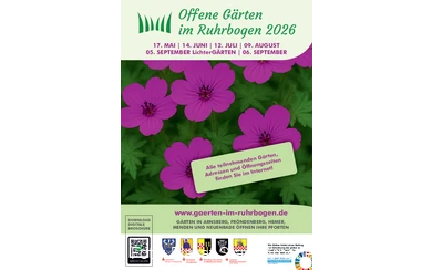 Plakat zu den offenen Gärten im Ruhrbogen