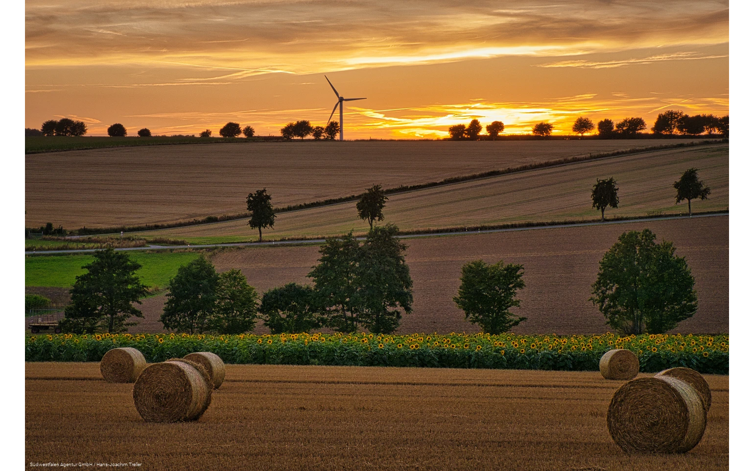 Über die Haar bei Sonnenuntergang