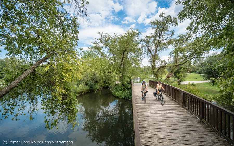 Radfahrer an der Lippe Copyright Römer-Lippe-Route Dennis Stratmann