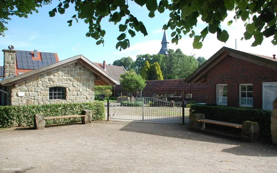 Handwerkerdorf Ansicht vom Hexenturm aus