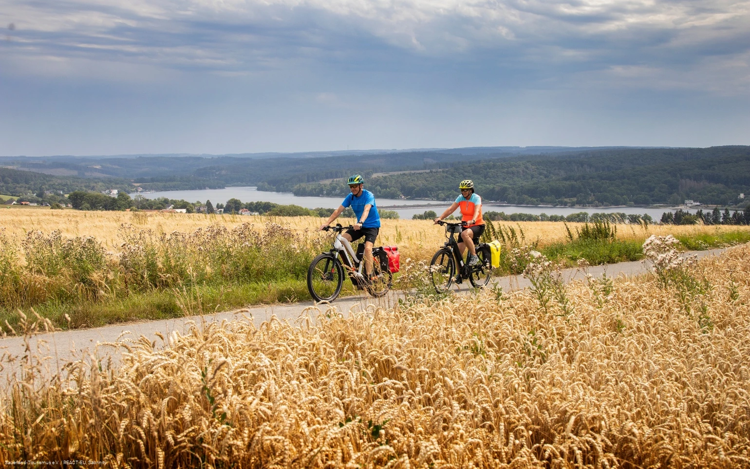 Radfahrer Felder Möhnesee