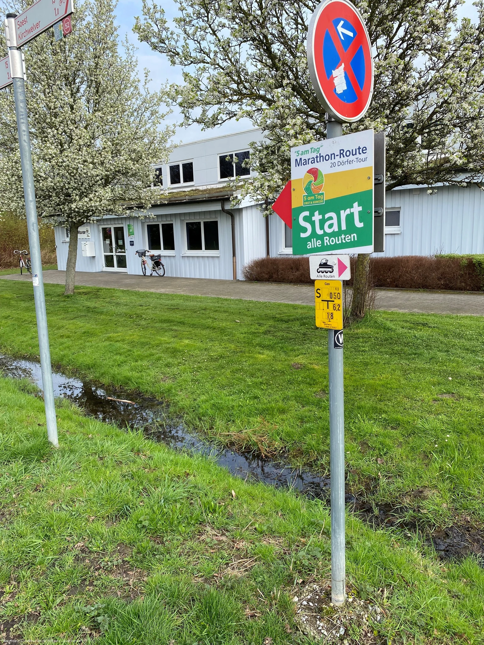 Beschilderung Marathon-Route