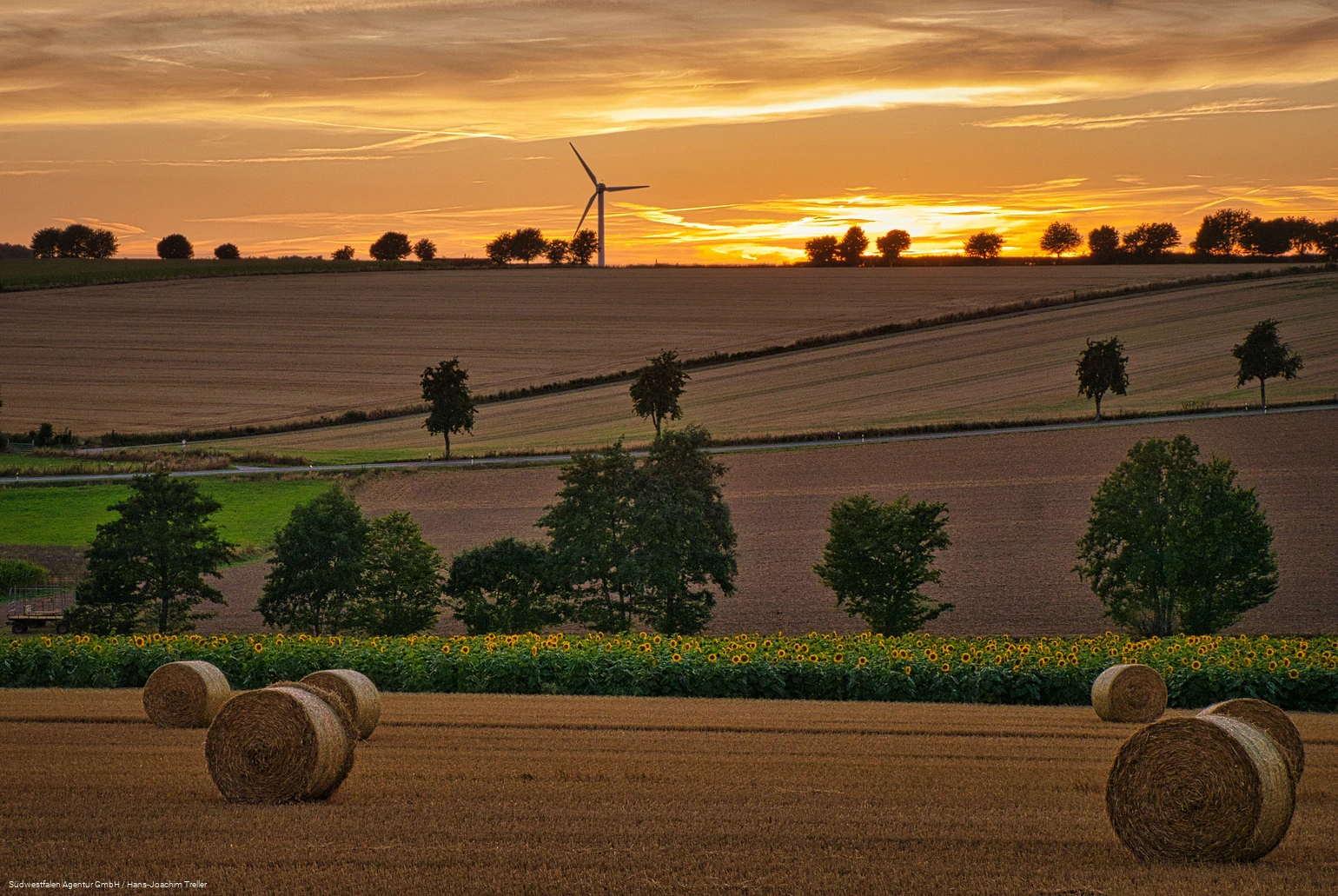 Über die Haar bei Sonnenuntergang